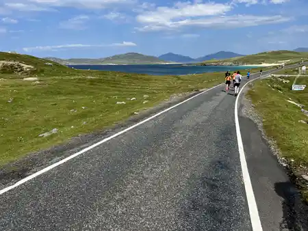 Runners on the Harris half marathon