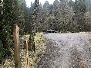 Stob an Lochain. The car park is small but because of its location it is usually quiet