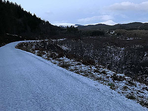Aberfoyle past the tower. This is the first real open view on the route and can offer some glorious photo opertunities. That said, this seems to be one of those places where the picture doesn't do it justice. This is a gradual slope downwards and is a g