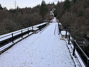 Aberfoyle past the tower. Bridge and viaduct over Duchray water. A fine example of Victorian build.