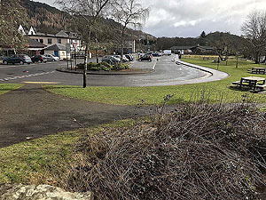 Queen Elizabeth forest park. Large and free car park beside the river