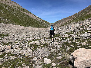 Lairig Grhu hill race. The famous boulder field