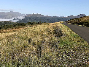 Glen Fruin to Loch Long. Lovely views of the Scottich hills.