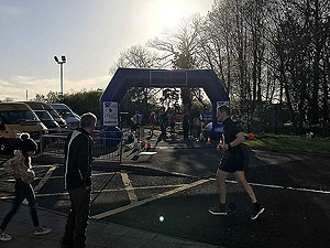 Helensburgh 10K. The finish line, just before the start of the race.
