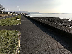 Helensburgh - Glen Fruin. Path along Clyde Street towards Helesnburgh