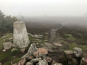 Meikle Tap. Trig in the clouds