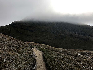 Ben Lomond. Some scrabble sections ahead