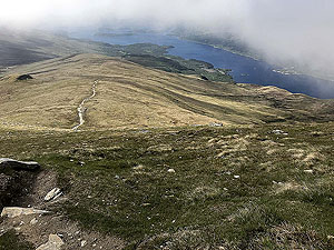 Ben Lomond. Looking for near the top down the return path