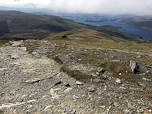Ben Lomond. From the top towards the loch