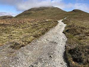Ben Lomond. Looking back at the ben