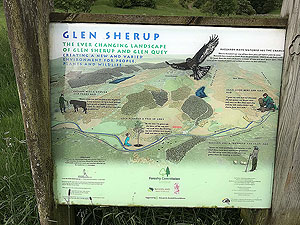 Glen Sherup loop. Information sign