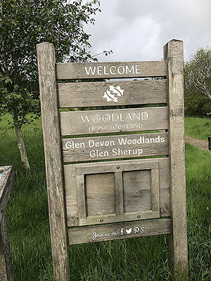 Glen Sherup loop. Wooden sign