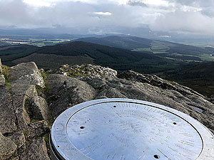 Bennachie. A spot the landmark information sign