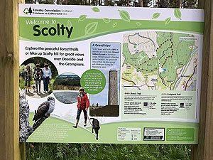 Scolty hill and more. First of several information signs