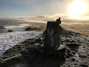 Ben Ledi. Trig point at the summit