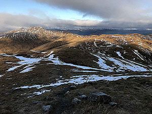 Ben Ledi. The route starts to loop round the hill
