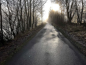 Ben Ledi. The small tarmac road near the car park