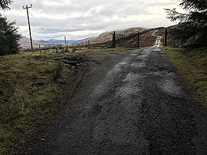 Killin - Lochan Breaclaich. Through the gate and into the open