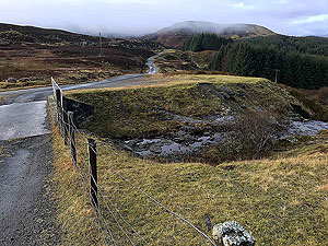 Killin - Lochan Breaclaich. Looking back down the road