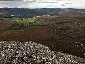 Clachnaben loop. Rain coming closer