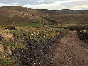Clachnaben loop. The dirt roads are good quality