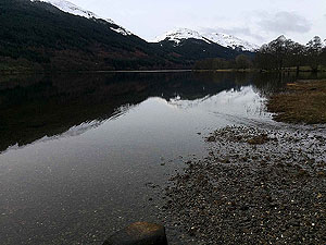 Lochs Voil and Doine. Reflections on the loch