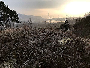 Kinlochard 5 lochs. Loch Ard in the distance