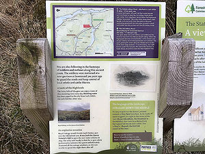 Kinlochard 5 lochs. Information sign