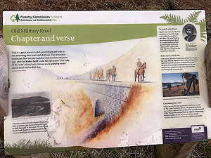 Kinlochard 5 lochs. Information sign