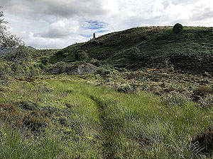 Kinlochard 5 lochs. Path is difficult to see in places