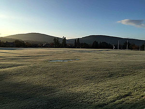 Aboyne games hill run. Craigendinnie from across the green - not on games day