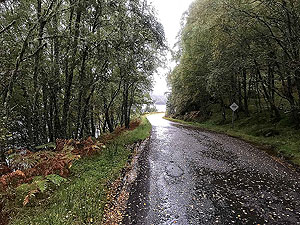 Glen Affric. First view of the loch