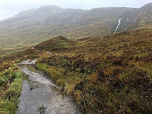 Glen Affric. Waterfall in the distance