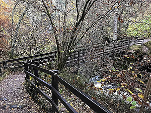 Craig Hill loop. Bridge over the falls