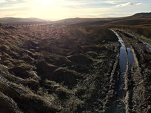 To Carn Labhruinn. Sometimes a wee bit muddy