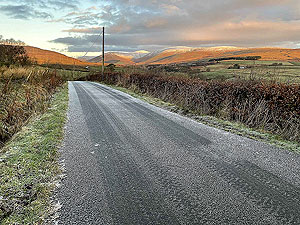 Small 3 Lochs loop. Very quiet road - looking into the glen