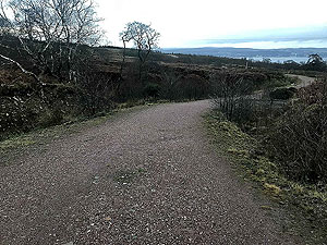 Run Ben Bouie loop. : Start of the climb on the dirt road