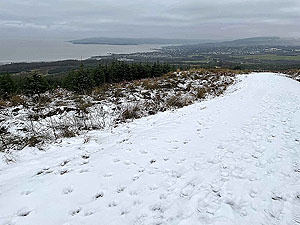 Run Ben Bouie loop. : Helensburgh from the snow line