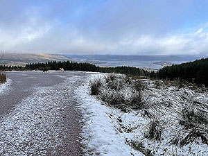 Run Ben Bouie loop. : Views of Loch Lomond on a cold day