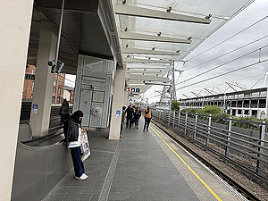 Train station at London marathon Expo