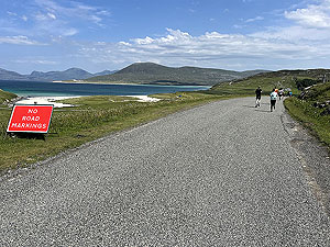 Harris half marathon :first sign of a beach