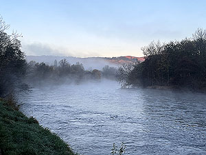 Over the Carman : Mist over the Leven