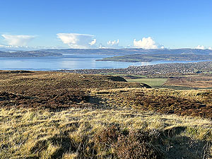 Over the Carman : Ben Bouie looking down the Clyde