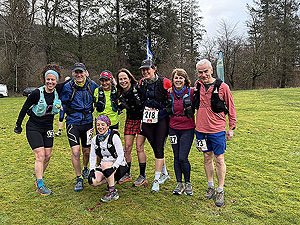 Ardgartan trail race: Helesnburgh runners prerun picture