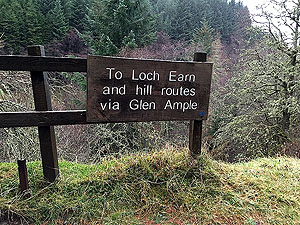Glen Ample: : A route sign is always a good sign