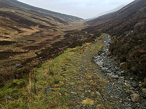 Glen Ample: : Start of the long run through the glen