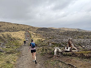 Bridge of Orchy 10k  : Runners head up the trail