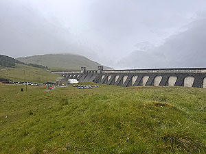Glen Lyon Trail Race : Looking at the dam from the registration tent