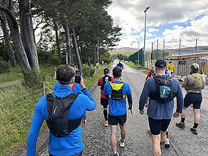 Caringorms trail marathon:  : Heading to the start line