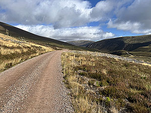 Caringorms trail marathon:  : Start of downhill to water station